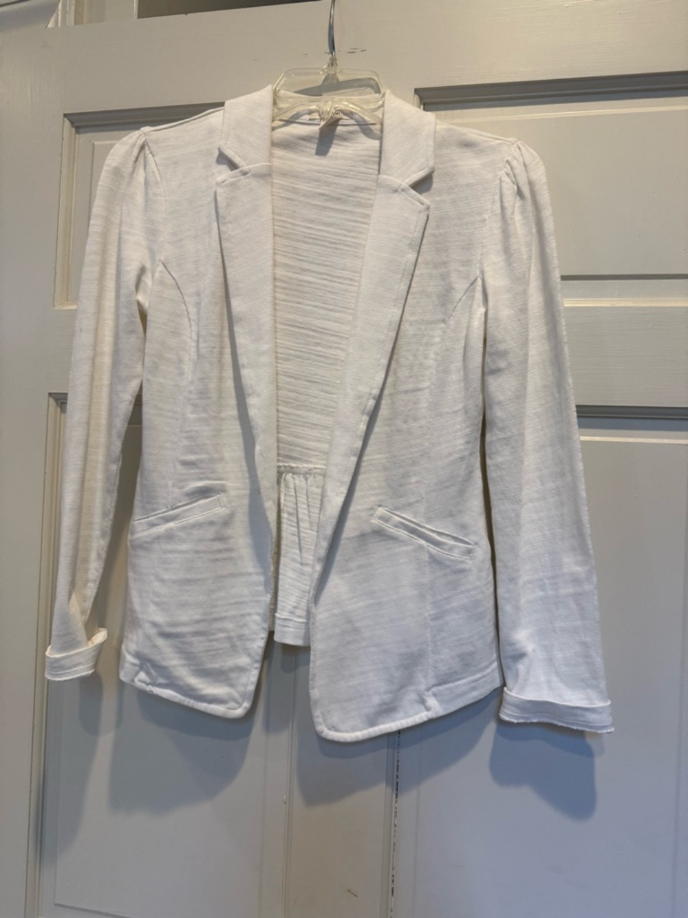 Caslon White Open-Front Knit Blazer